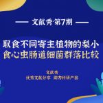 【文献秀第7期】取食不同寄主植物的梨小食心虫肠道细菌群落比较