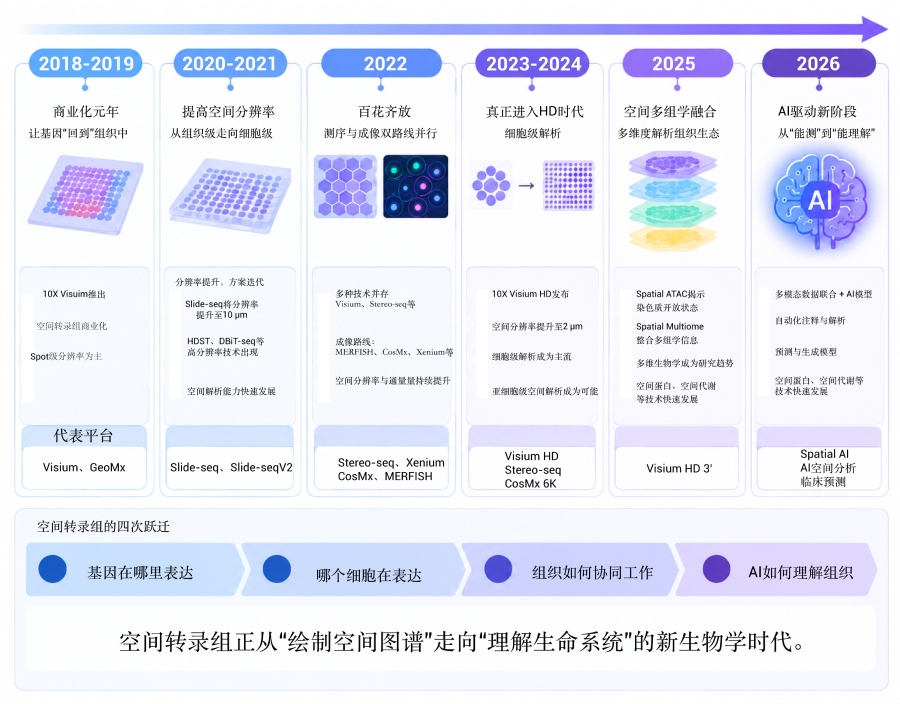 图1-空间转录组技术发展历程（2018–2026）