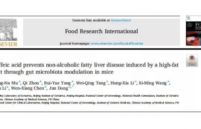 [成功案例]-中医药之微生物多样性-咖啡酸调节小鼠肠道微生物群预防高脂肪饮食诱导的非酒精性脂肪肝